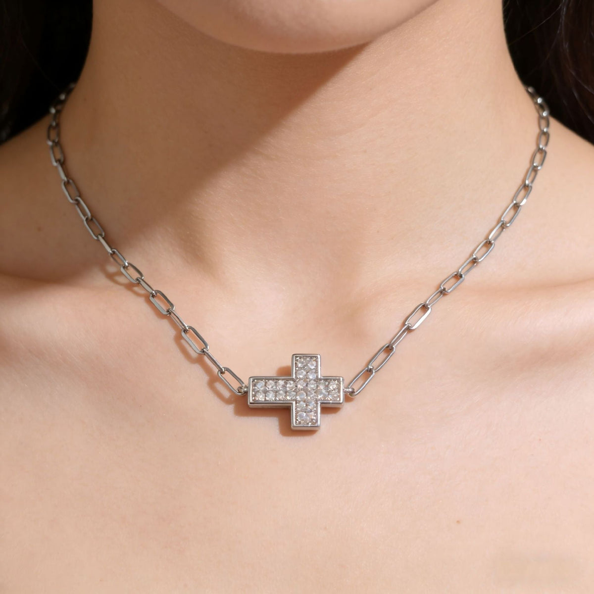 Copper Zircon High Luxury Handmade Cross Without Stainless Steel Pendant