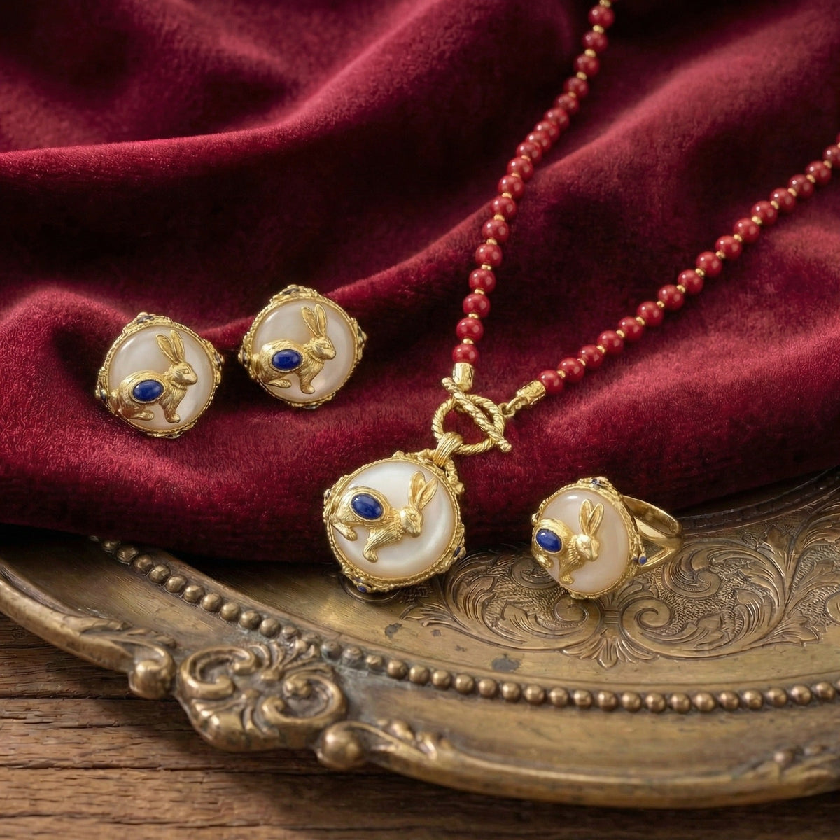 Women's Style Zodiac Ear Retro Refined Stylish Jewelry Set