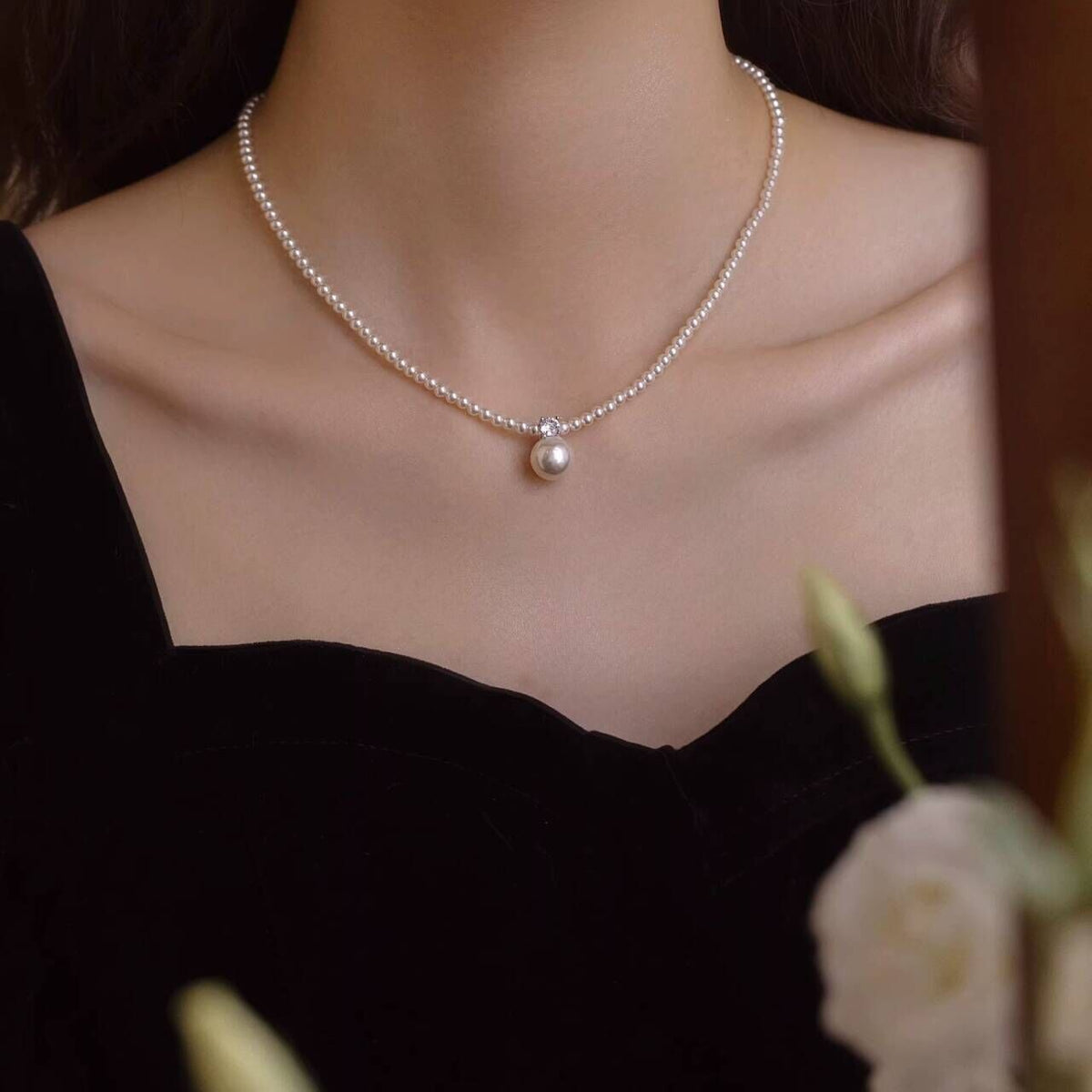 Women's High-grade Diana Pearl Niche Design Sweater Necklaces