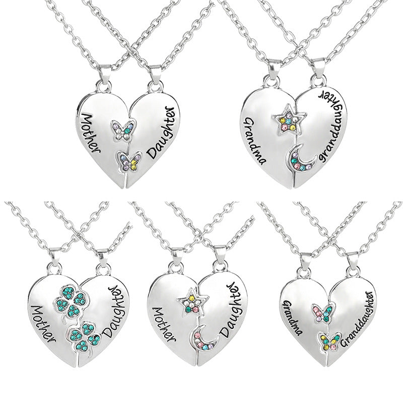 Graceful Creative Mother's Day Gift Heart-shaped Necklaces