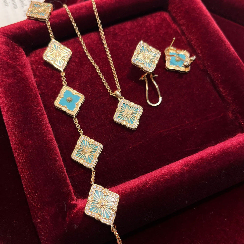 Style Brushed Flower Light Luxury High Sense Fashion Suit Live Bracelets