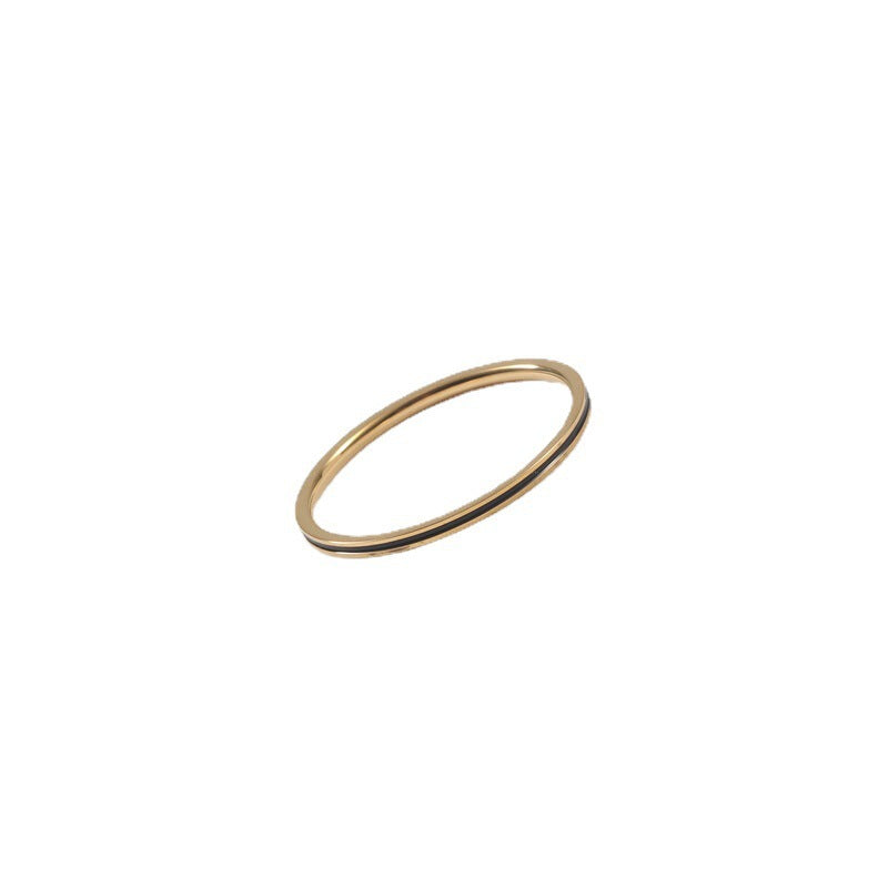 Very Fine Drip Titanium Steel Gold Rings