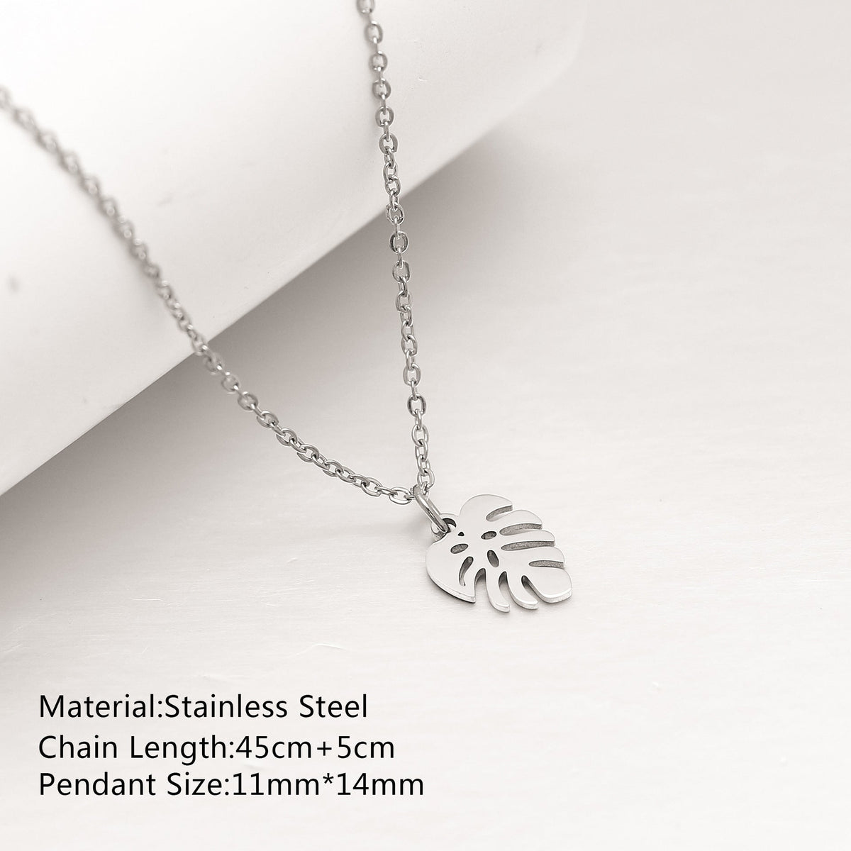 Women's Steel Simple Butterfly Clover Lucky Lotus Mushroom Clavicle Chain Color Necklace