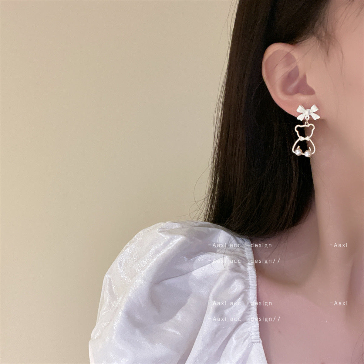 Cute Bear Ear Summer Female Daily Earrings