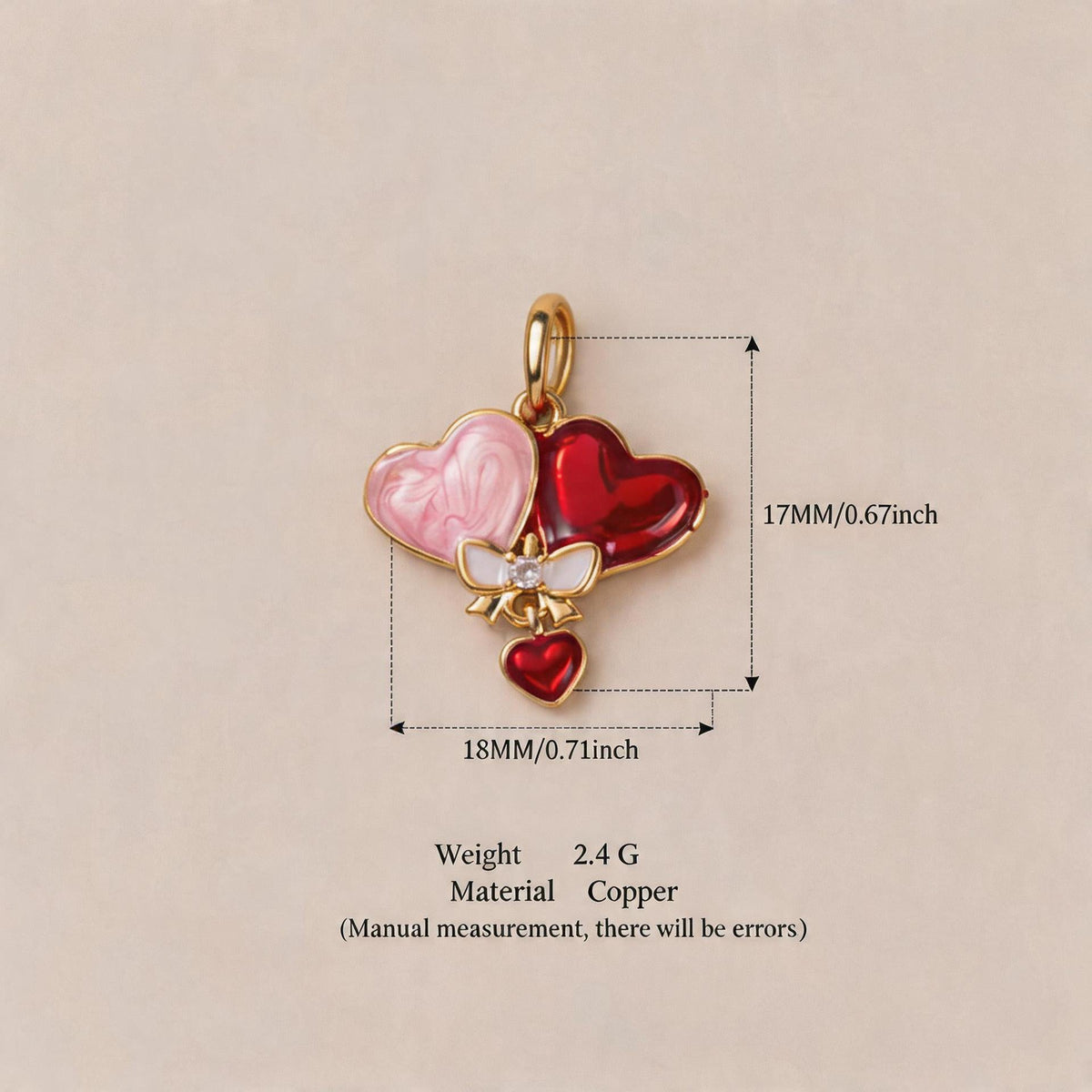 Day Love Bear Dripping Oil Painted Color Pendants
