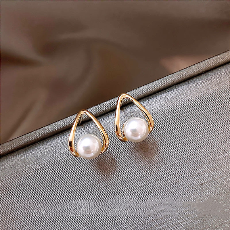 Women's Pearl Niche Design Frosty Style Trendy Earrings