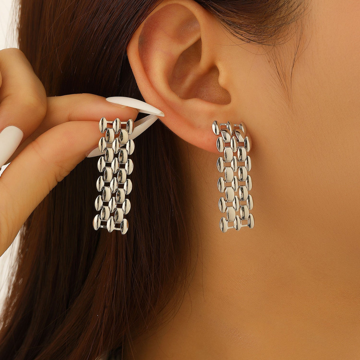 Women's Fashion Y-shaped Watch Clavicle Chain Stacked Strap Length Sweater Rings