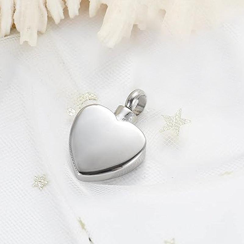 Print Pet Ashes Cremation Angel Wing Heart Pendant