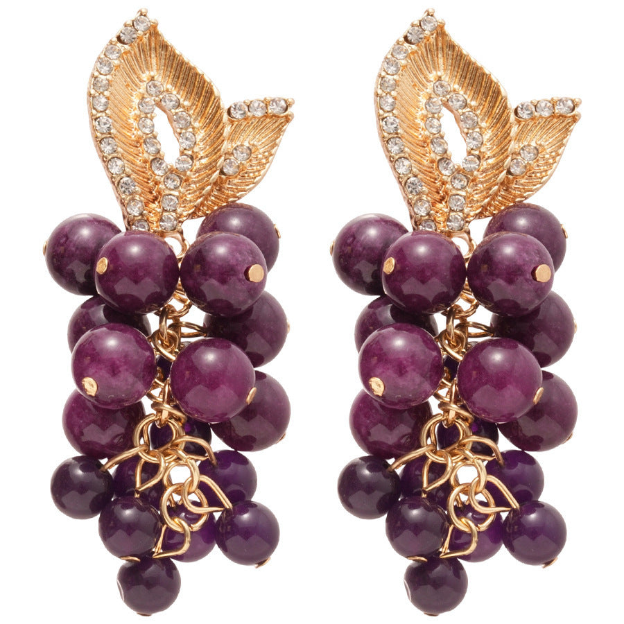 French Royal Style Zircon Geometric Flower Light Luxury High-grade Earrings