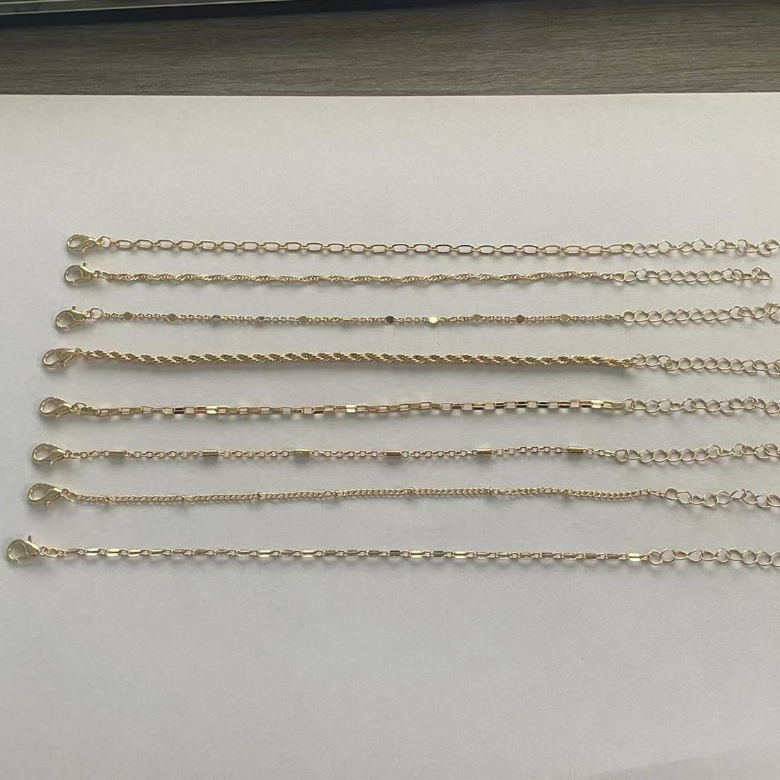 Women's Thin Chain Mix Match Snake Bones Box Bracelet