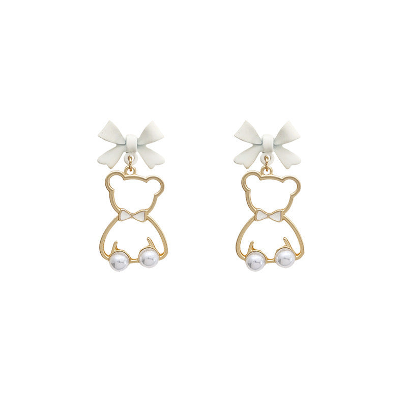 Cute Bear Ear Summer Female Daily Earrings