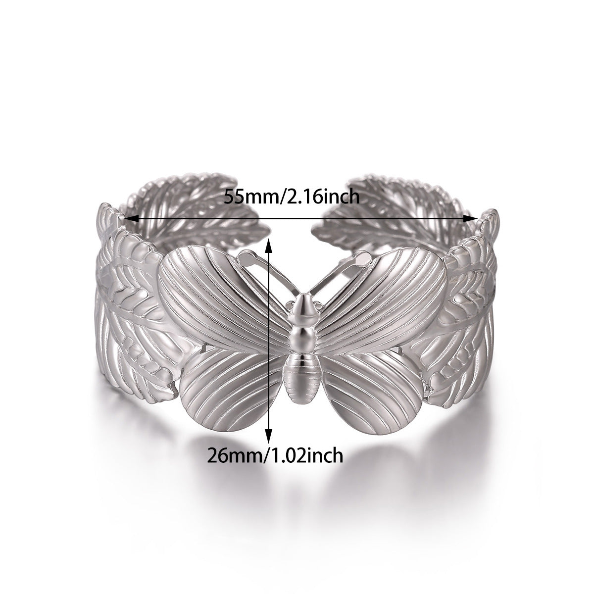 Women's Minimalist Heart Irregular Metal Glossy Surface Bracelet