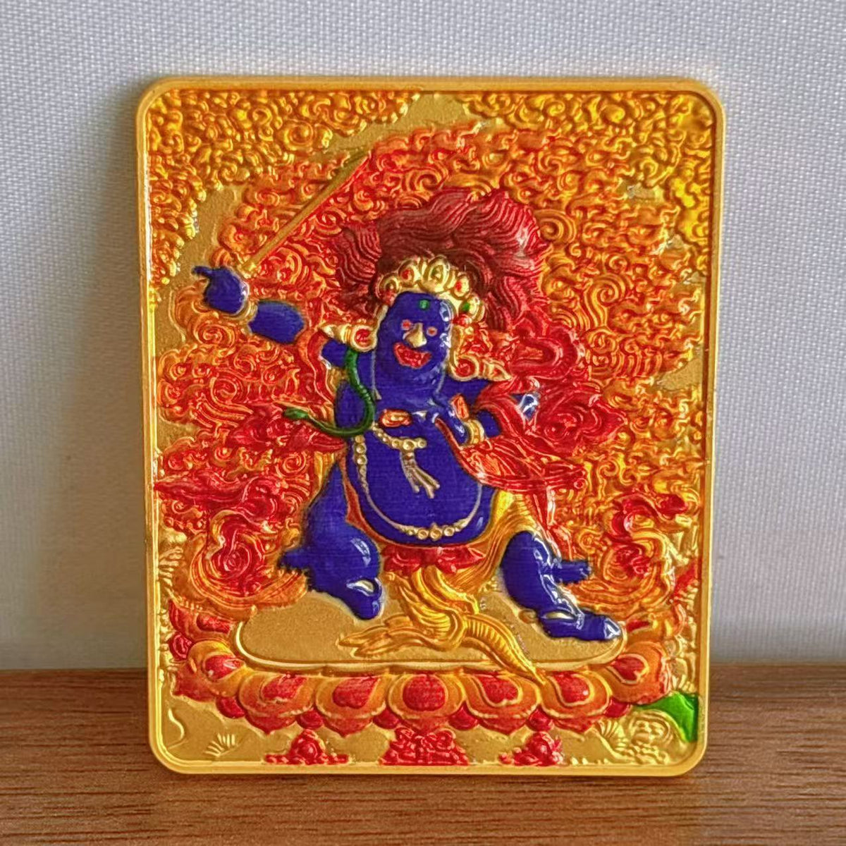 Tibetan Three-dimensional Relief Five Master Eight Guards Painting Pendants