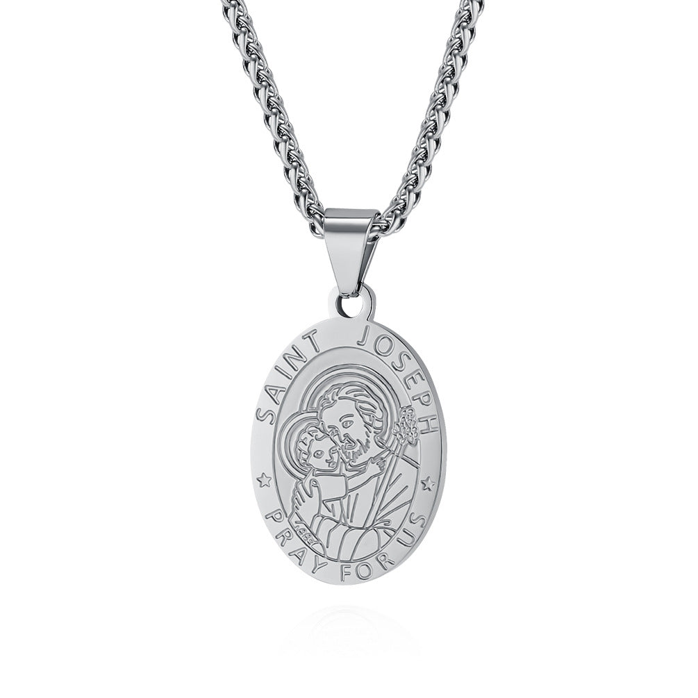 Women's & Men's God's Holy Guardian Titanium Steel Design Pendant