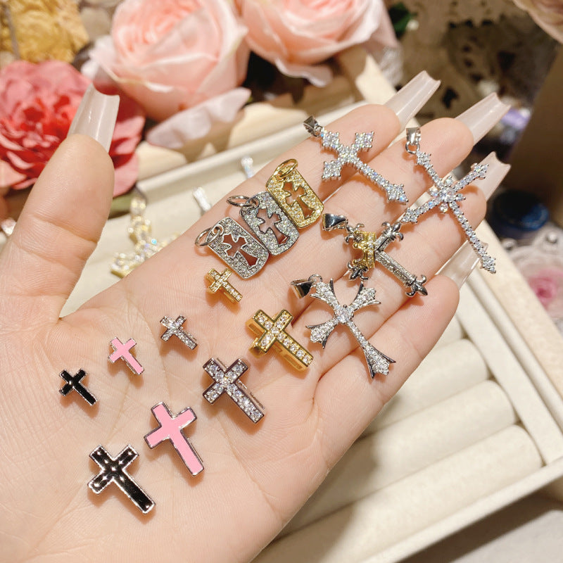 Full Diamond Cross Hip Hop Real Necklaces