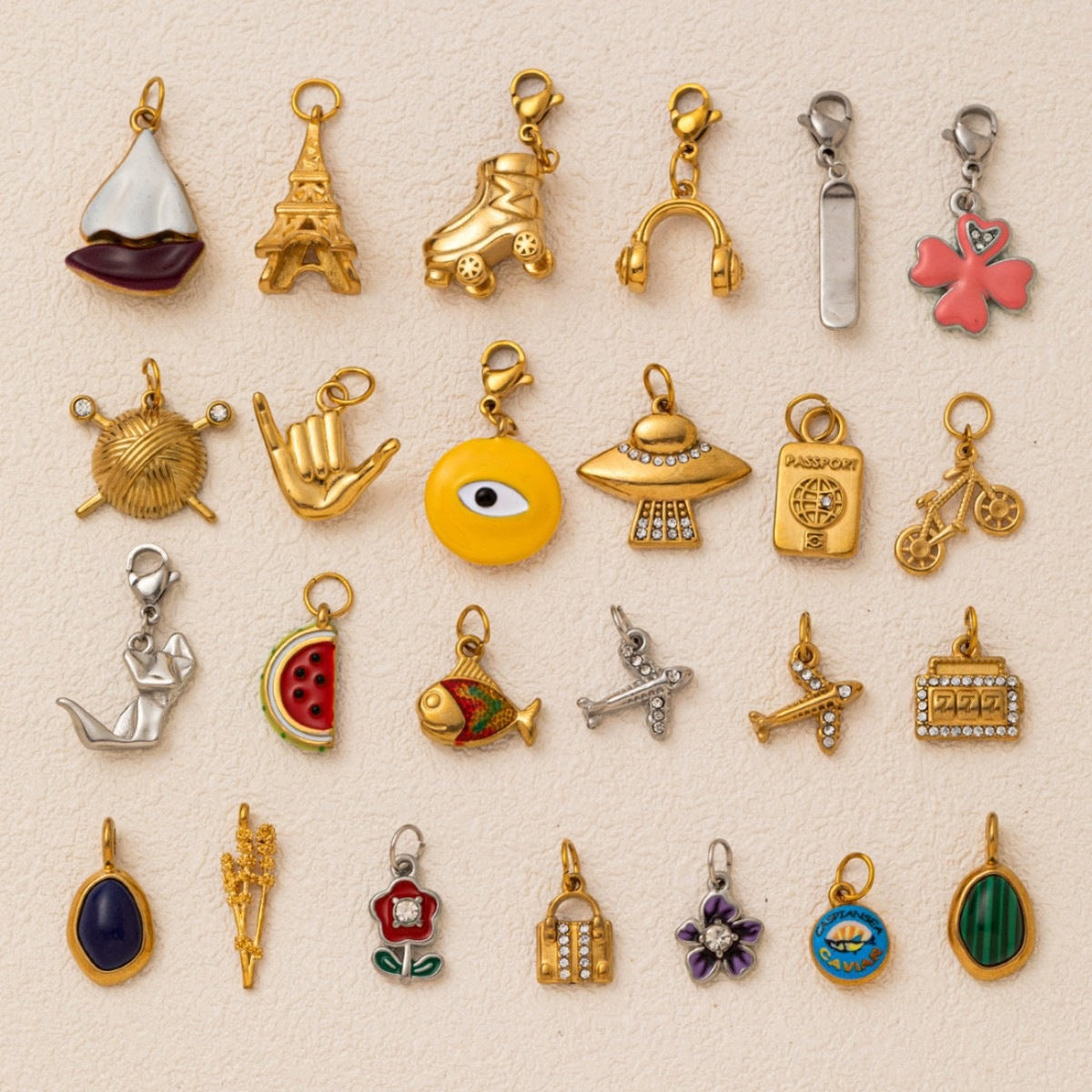 Women's Stainless Steel Fresh Fruit Parts Vacuum Plating Gold Pendants