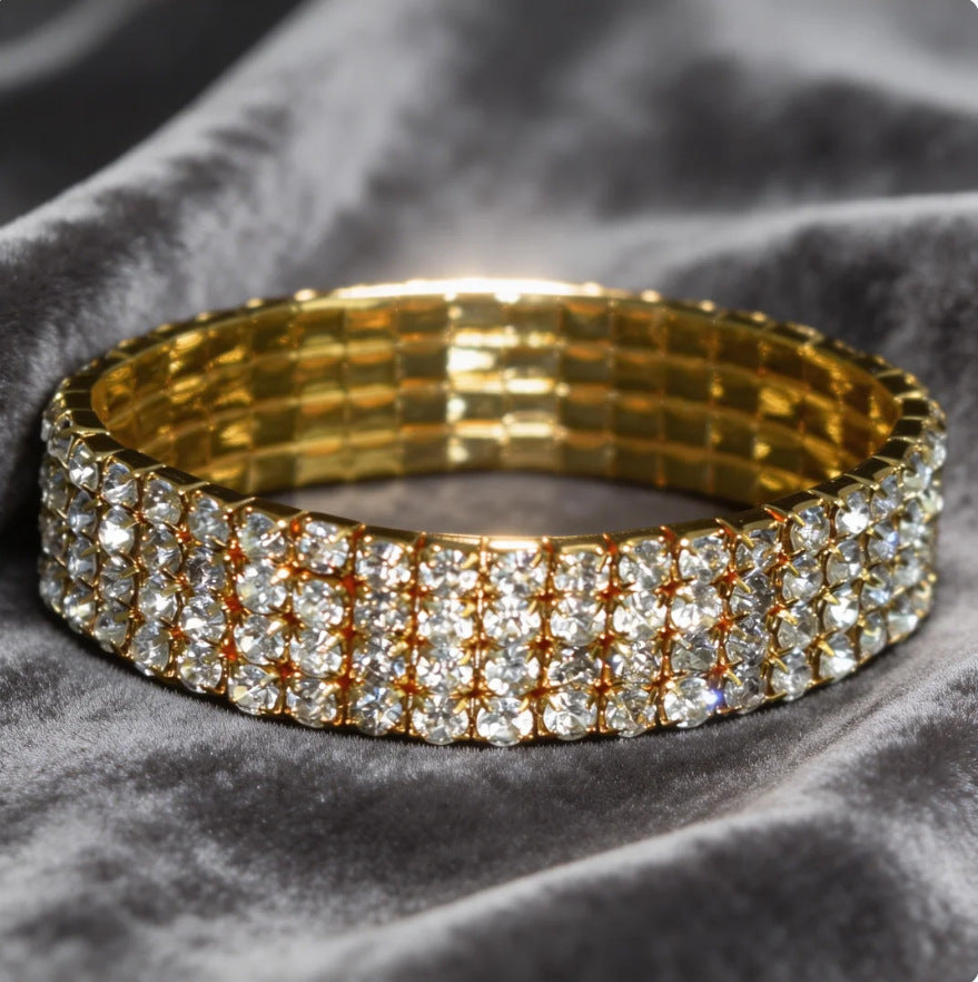 Fashion Bridal Zircon Shiny Rhinestone Wedding Formal Bracelets