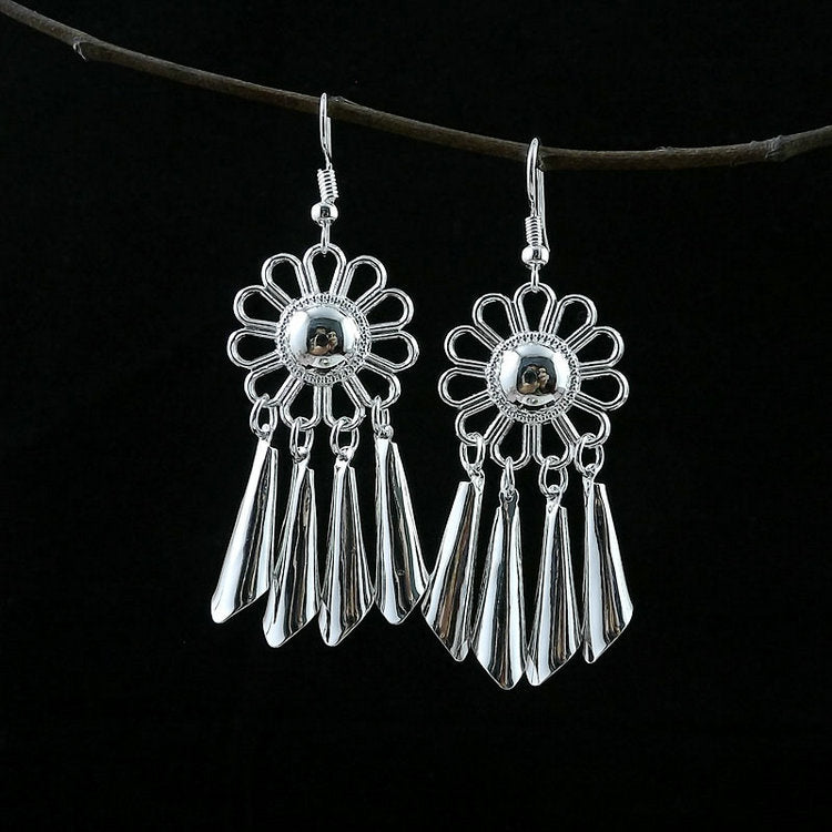 Women's Tibetan Sier Miao Eardrops Classical Ethnic Style Earrings