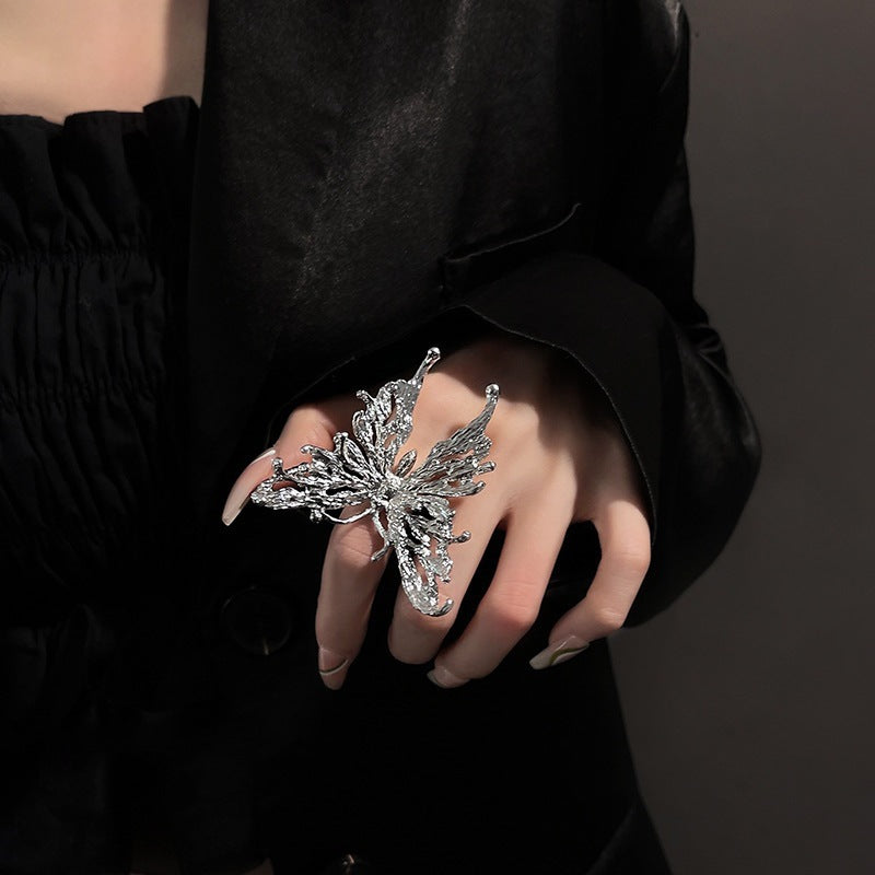 Big Bowknot Index Finger Female Exaggerated Personality Fashion Style Niche Earrings