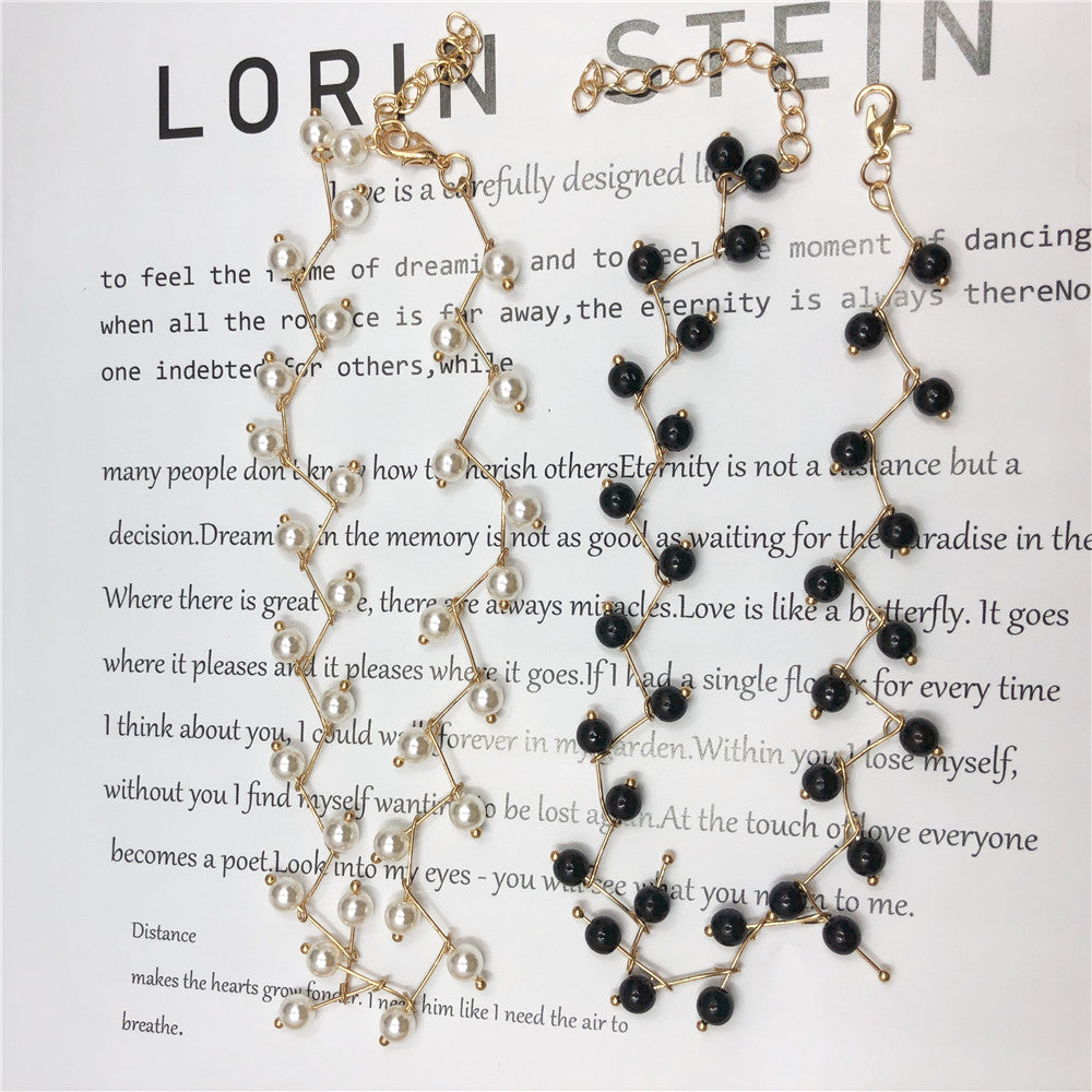 Women's Pearl Neck Band Simple Necklet Neckband Korean Necklaces