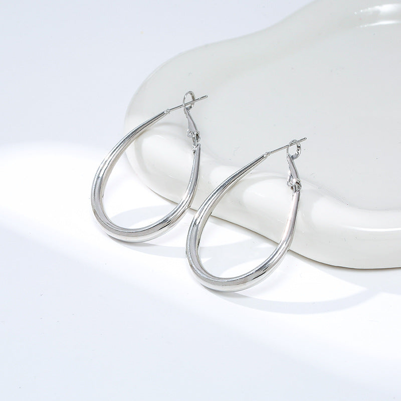 Geometric Trend Oval Ear Fashion Simple Half Summer Personalized Cold Rings