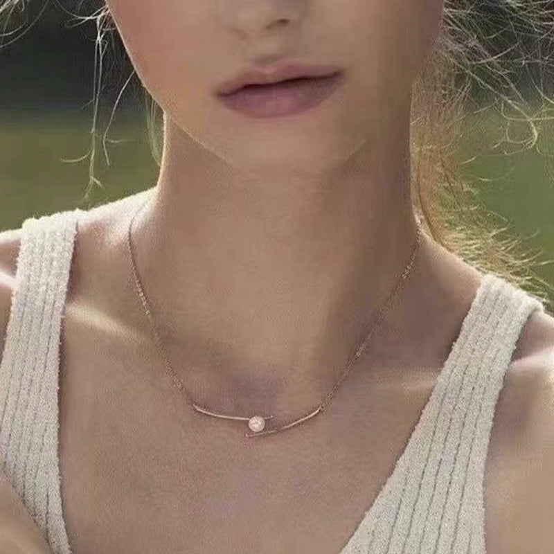 Women's Korean Pearl Chopsticks Simple Cold Style Niche Temperament Clavicle Necklaces
