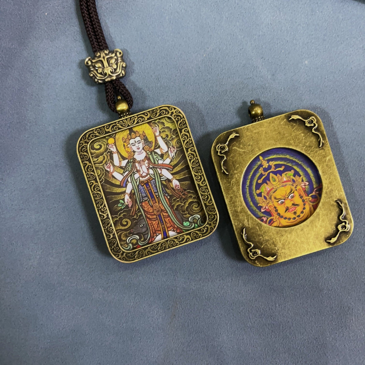 Double-sided Home Twee Zodiac Eight Patron Saints Scenic Pendants