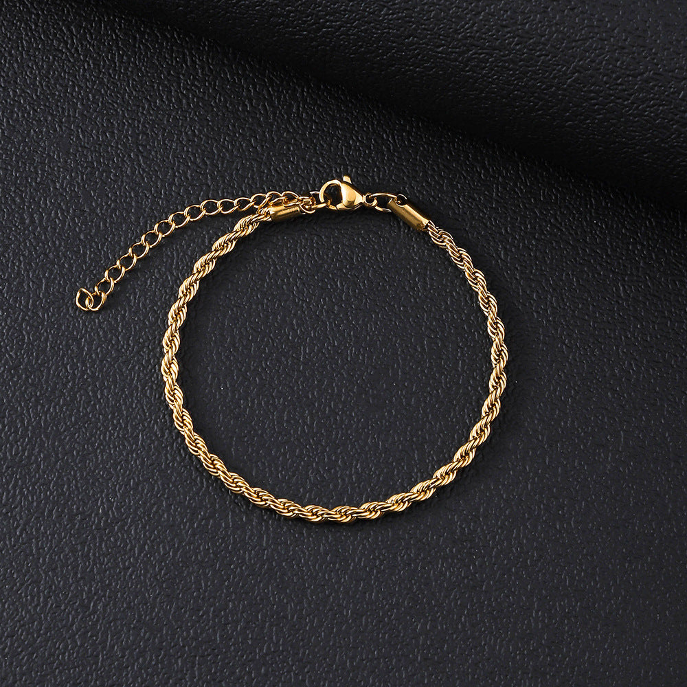 Stainless Steel Chain Cuban Fashion Trendy Cool Handsome Titanium Bracelet