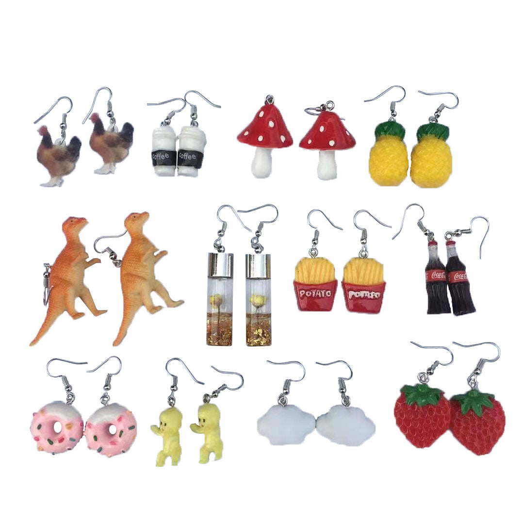 Eccentric Personality Fun Combination Cartoon Small Earrings