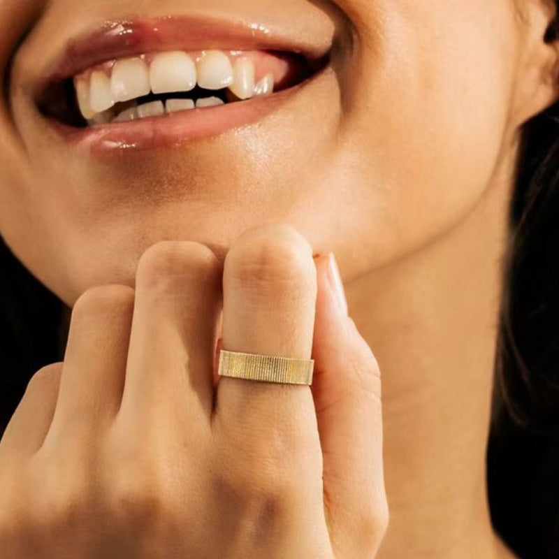 Dimmer Different Angles Brightness Titanium Steel Gold Rings