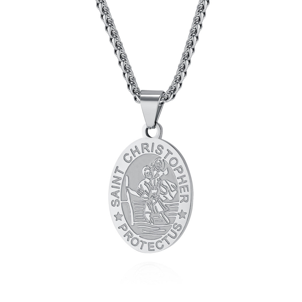Women's & Men's God's Holy Guardian Titanium Steel Design Pendant