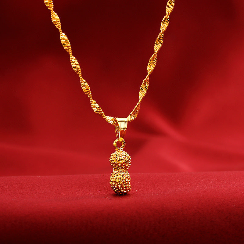 Women's Style Gold Shop Alluvial Love Abacus Lucky Bag Necklaces