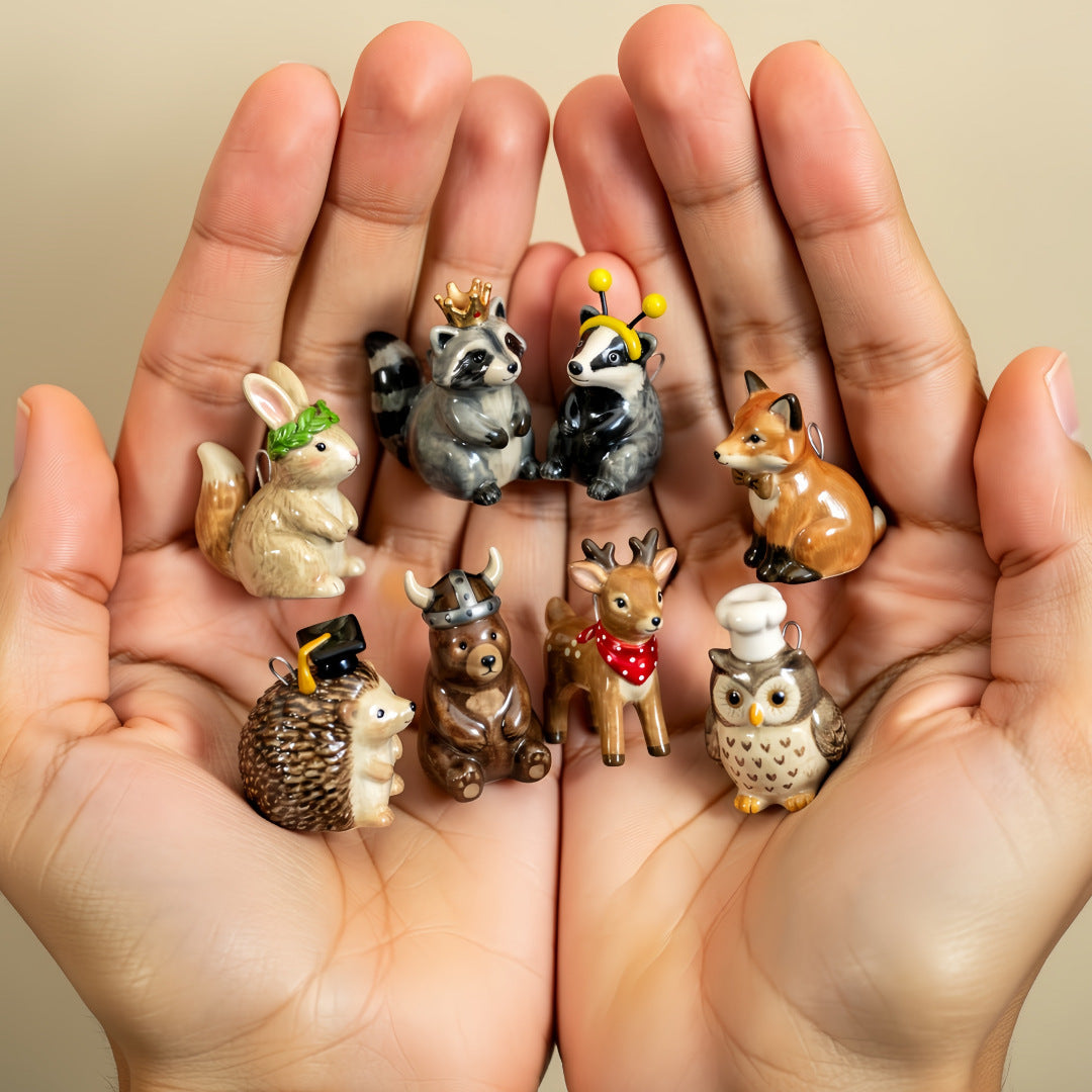 Series Puppy Bear Fruit Drop Oil Color Pendants