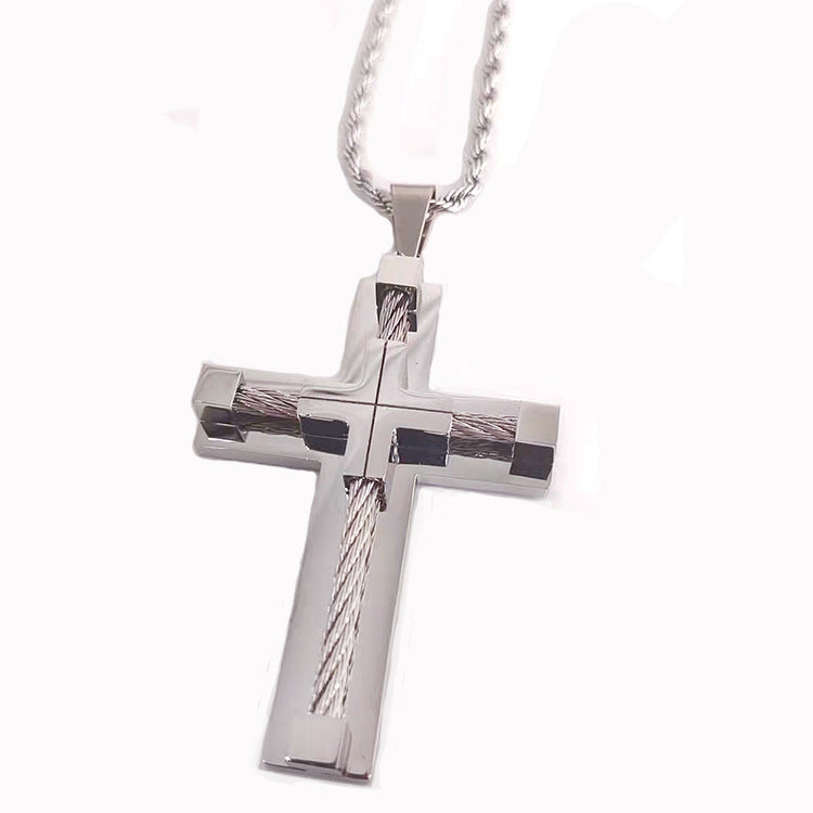Men's Vintage Stylish Good Texture Steel Wire Necklaces
