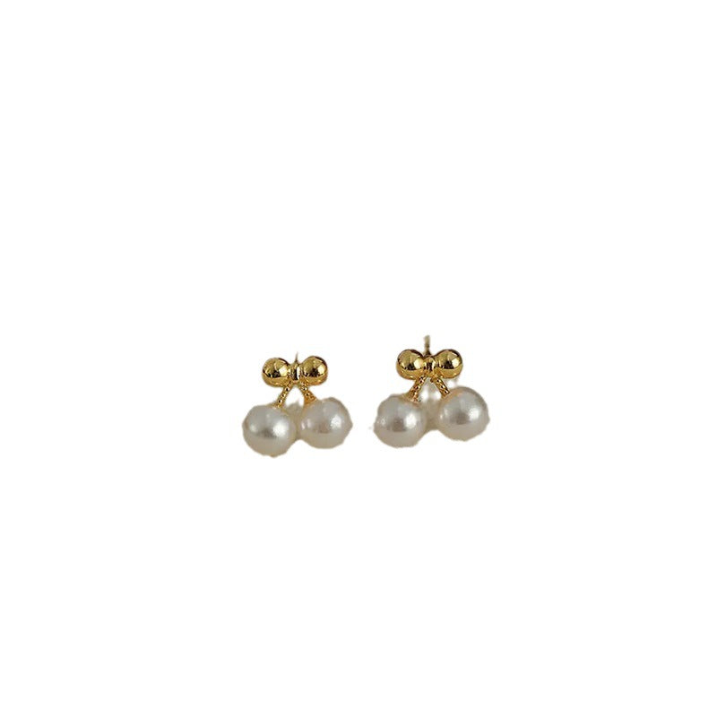 Women's Cherry Pearl High-grade Heart Design Light Luxury Rings