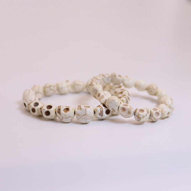 Skull Synthetic Turquoise Trendy Jewelry Punk Bracelets