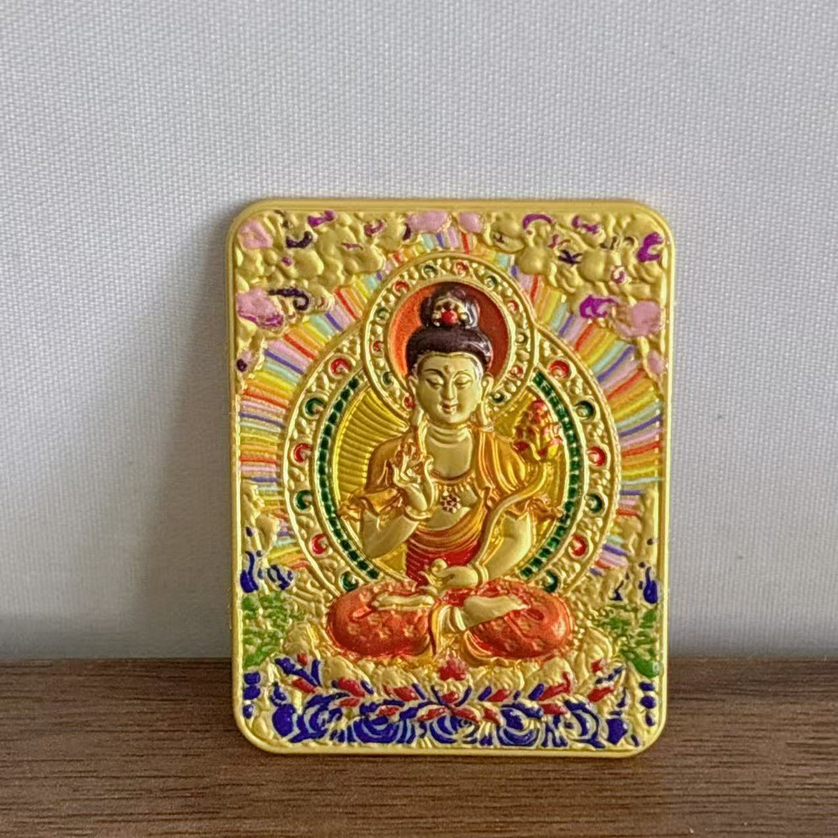 Tibetan Three-dimensional Relief Five Master Eight Guards Painting Pendants