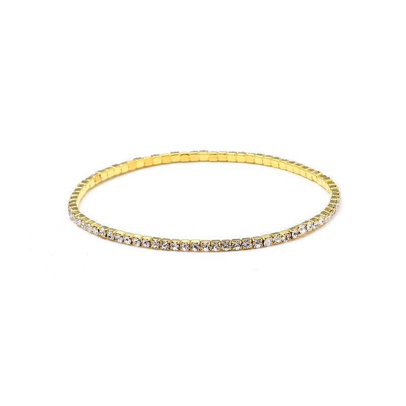 Rhinestone Stretch Bridal Korean Single Row Bracelet