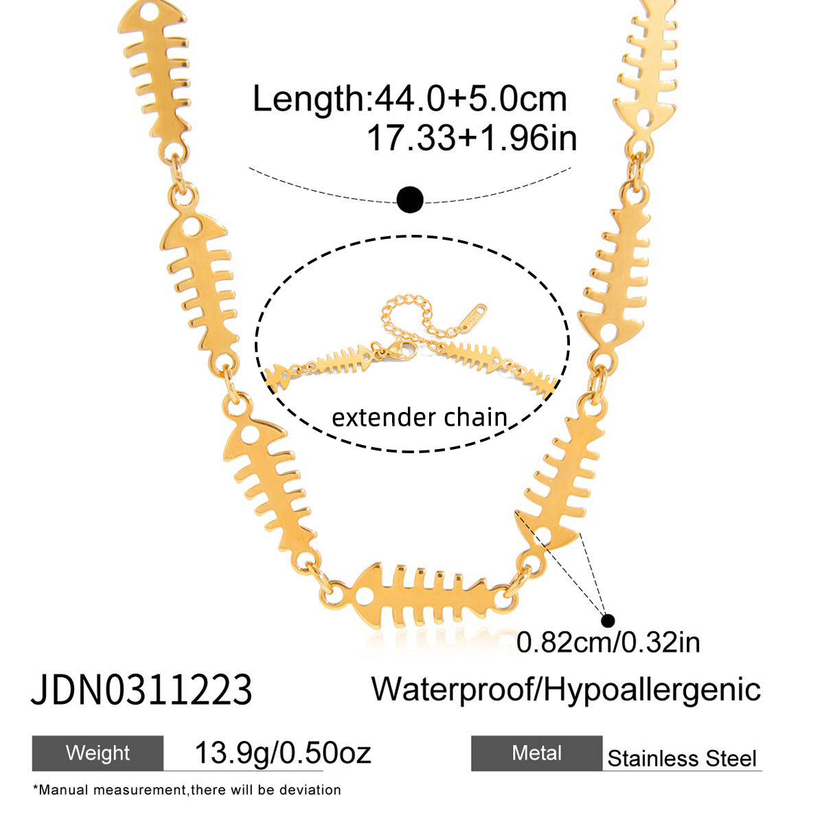 Titanium Steel Fish Light Luxury Minority Clavicle Chain Necklace