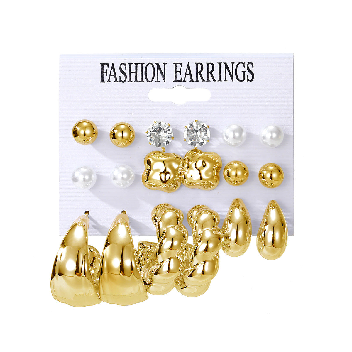Design Butterfly Heart Water Drops Diamond Imitation Earrings