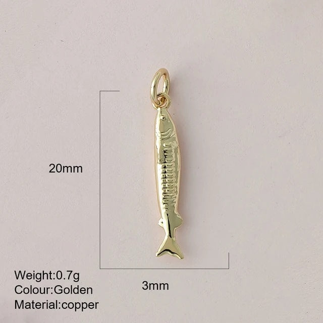Color Enamel Fish Copper Drop Oil Pendant