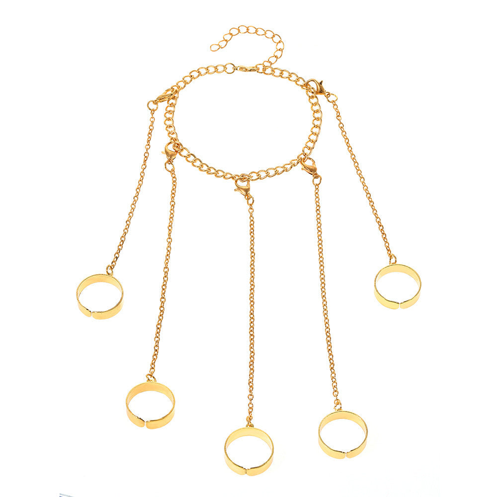 Butterfly Love Pearl Finger Hip Hop Exaggerated Bracelets
