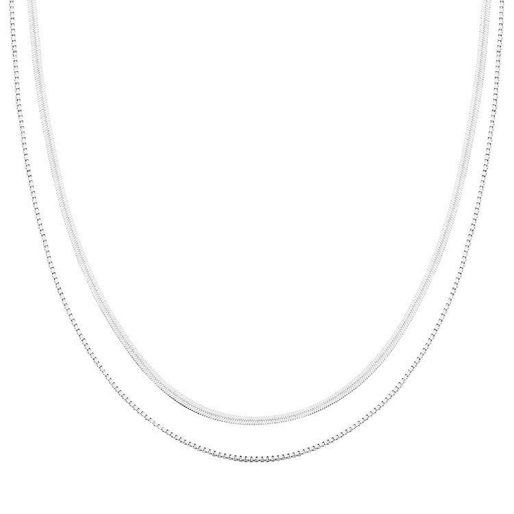 Layer Twin Snake Bone Female Niche Design Advanced Necklaces