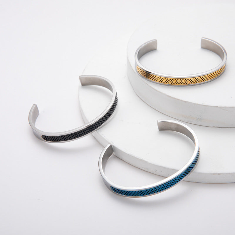 Steel Shaped Simple Titanium Personality Affordable Bracelet