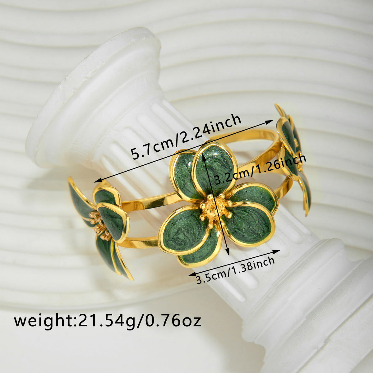 Geometric Metal Open Trend Wild Glaze Flowers Bracelets