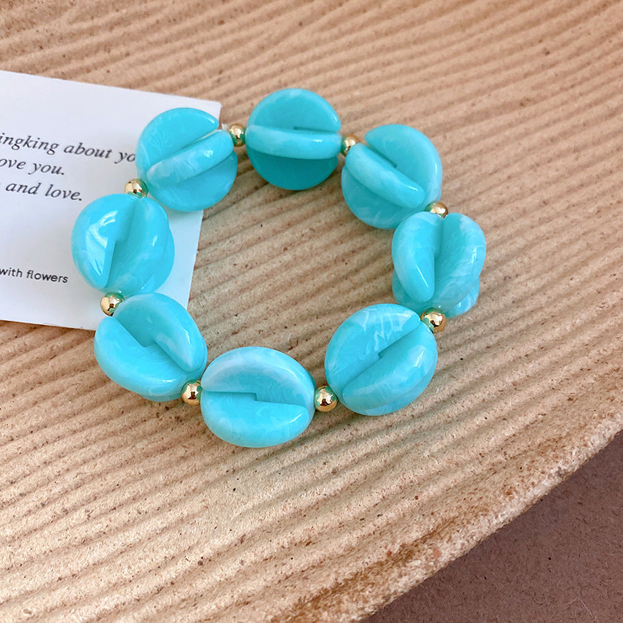 Acrylic Beaded Love Fashion Trend Clavicle Chain Vacation Jewelry Set