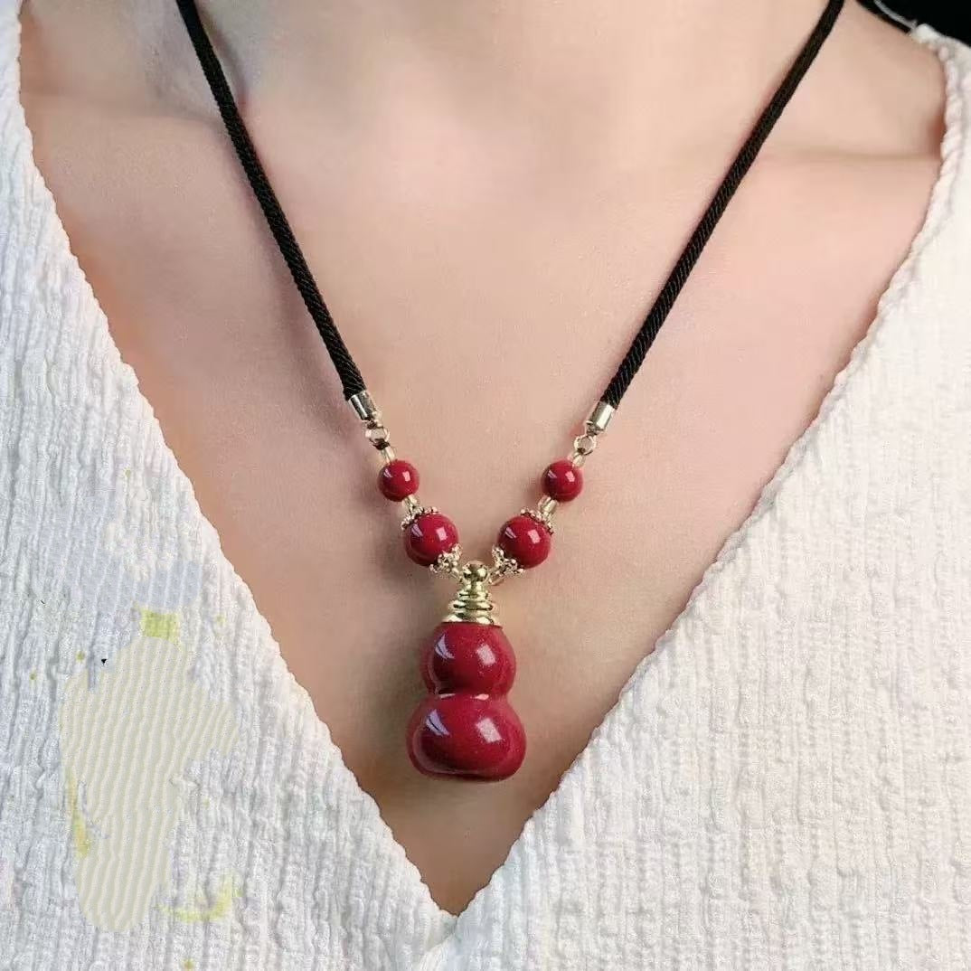 Glossy Calabash Pendent High Content Purplish Pendant