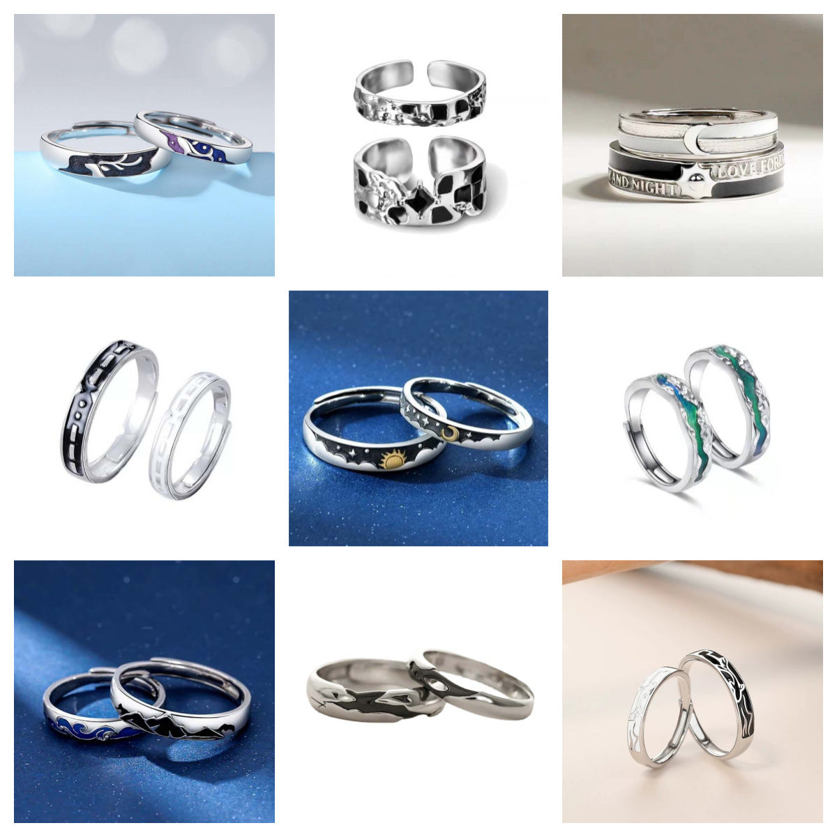 Epoxy Oath Of Love Wedding Valentine's Rings