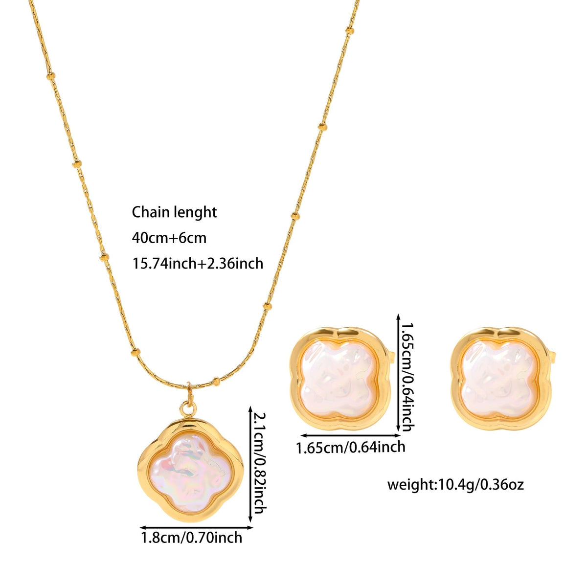 Women's French Stainless Steel Suite Light Luxury High-grade Jewelry Set
