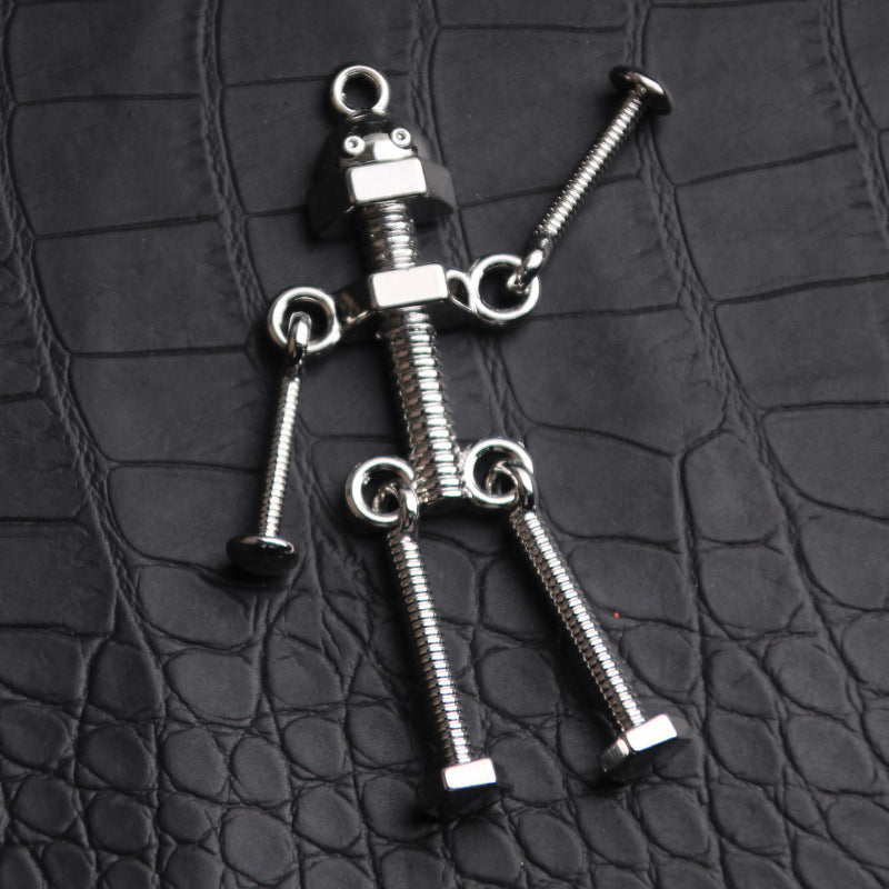 Women's & Men's Disco Punk Screw Robot Trendy Hip Hop Necklaces